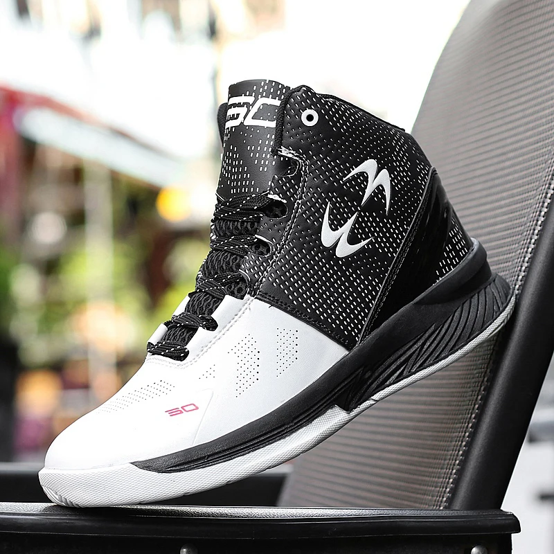 

Durable Soft Comfortable Anti slip Stable Ankle Protective Top Quality Men Sports Basketball Shoes, Optional