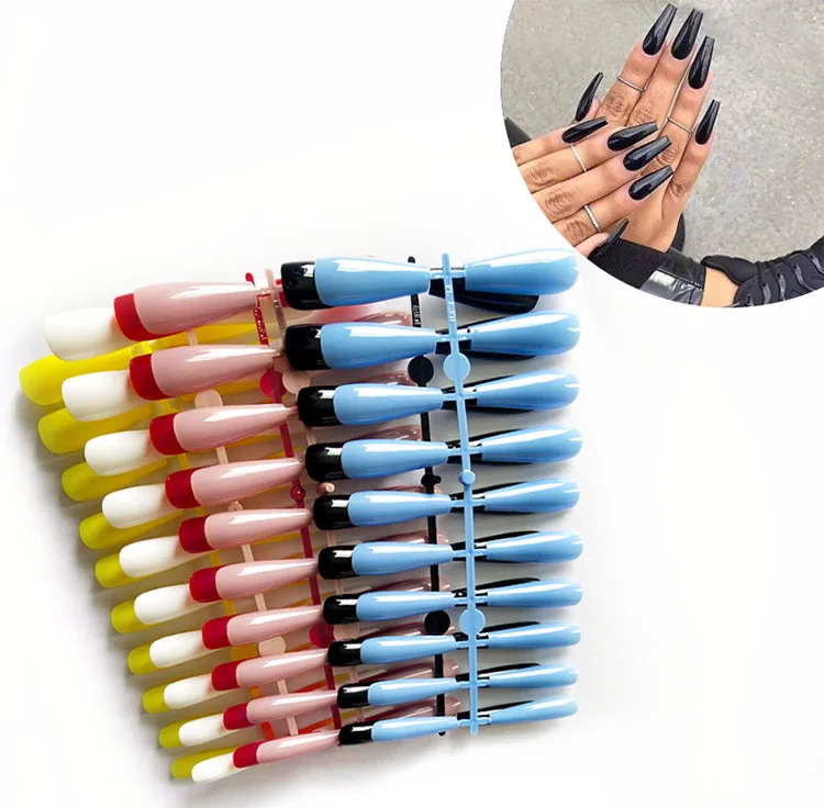 

Wholesale Price Nail Supplies shine Rhinestone Fake Nails Instant Manicure, Multi color