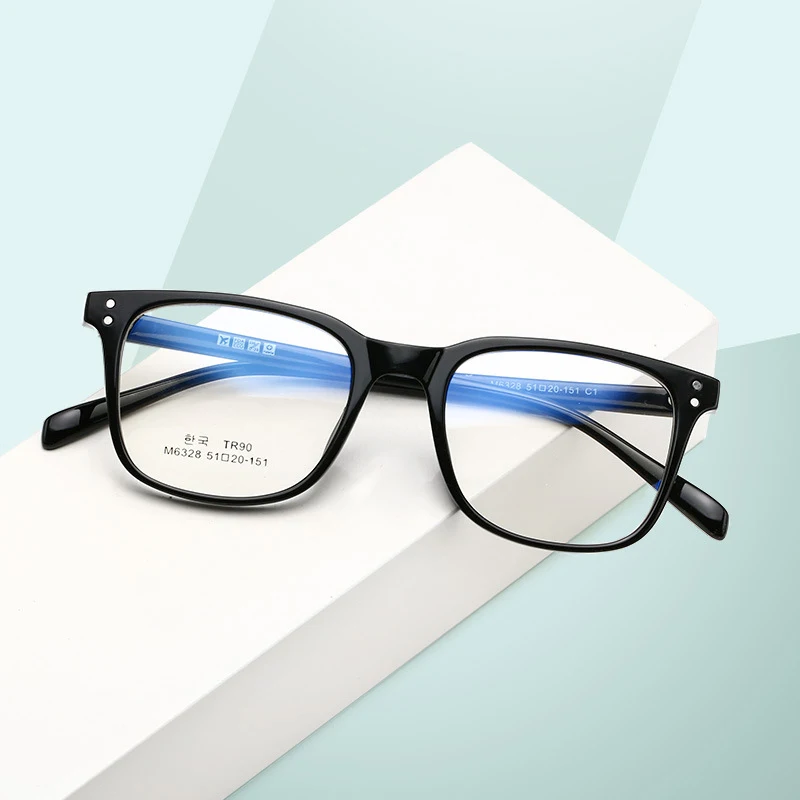 

SKYWAY Brand New Tr90 Material Ultralight Memory Optical Frame Fashion Student Women Men Square Eyeglasses Frame With Rivet