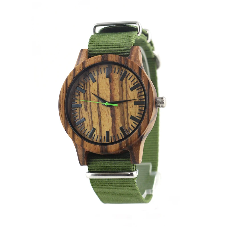 2020 luxury branded analog bamboo wood big dial quartz hand watches for men