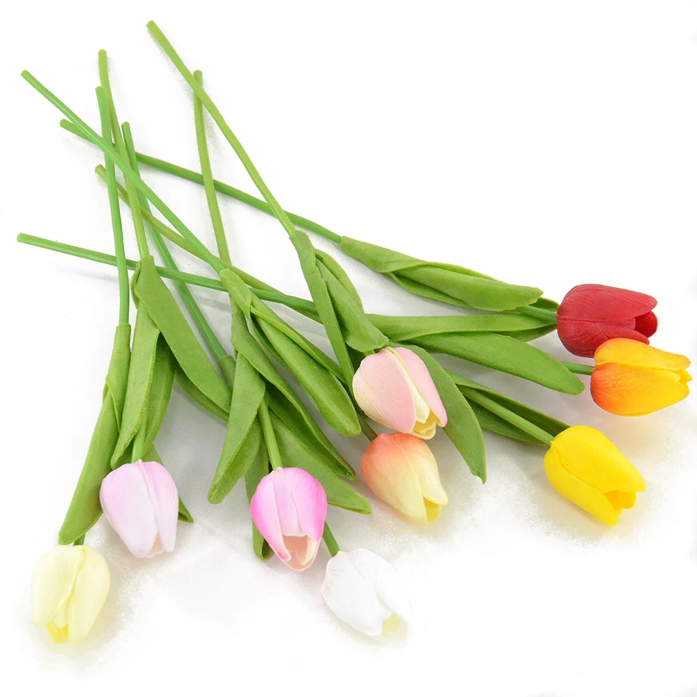 

wholesale pu Tulip flowers artificial flower for home wedding decoration