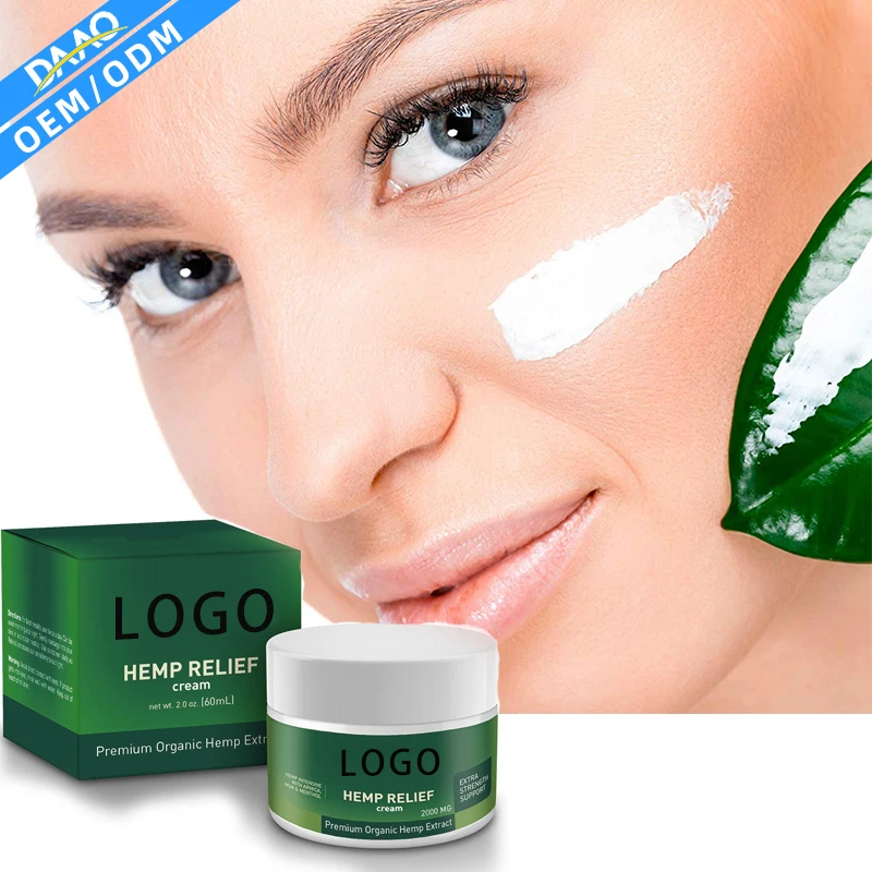 

OEM DAAO 60ml Natural Anti- aging & Anti- wrinkle Hemp Seed Oil Moisturizing Facial Massage CBD Extract Hemp Cream Private Label