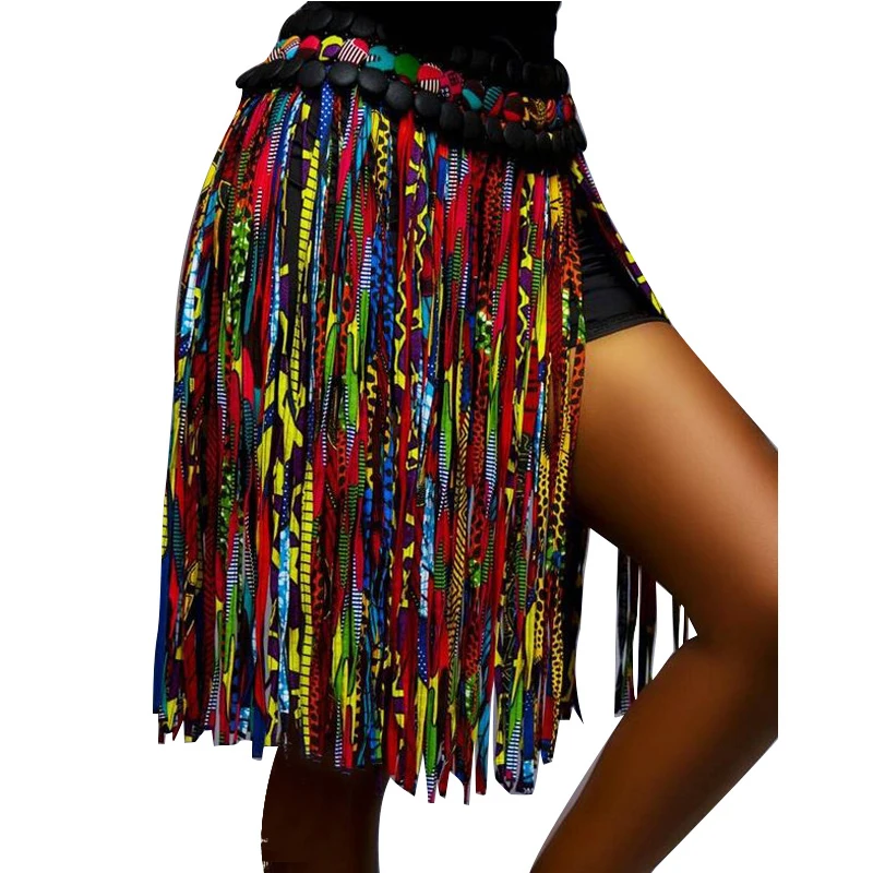 
SP054 African Skirt African Ankara Necklaces Conversion Piece Rope Necklace Shawl Tribal 