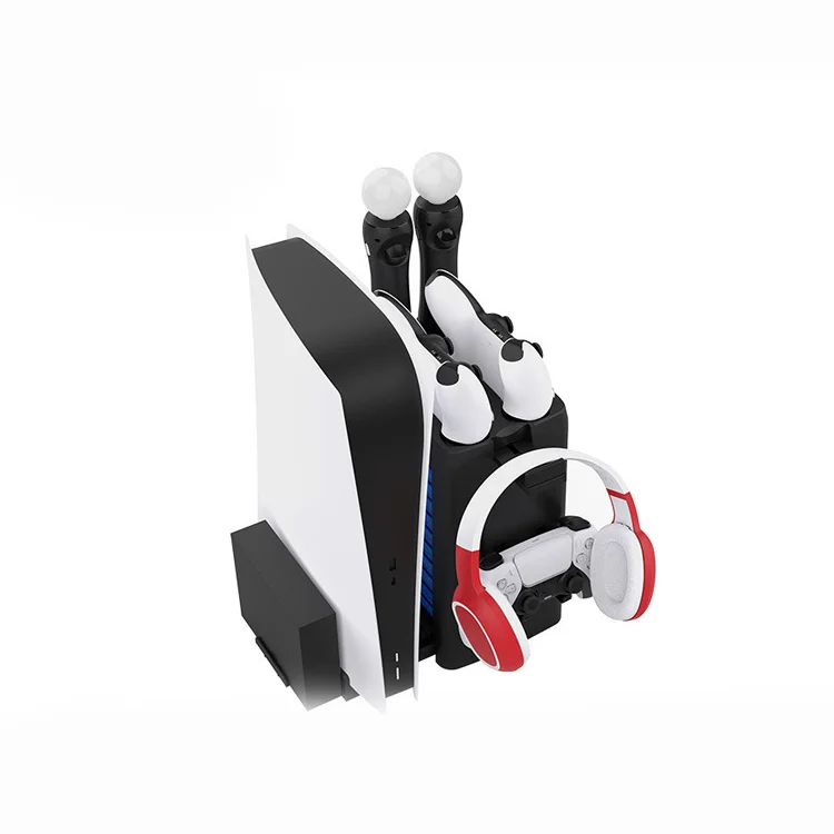 

Multifunction Charging Dock & Storage Stand for PS5 Disc Storage Rack Controller Charger, Black