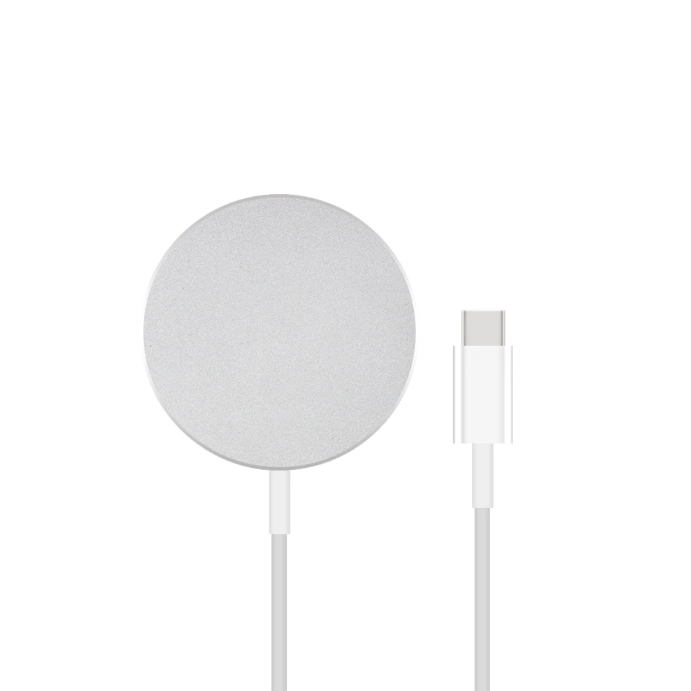 

OEM Design Fast Charger Phone Mobile Qi 15w Cellphone Magnetic Chargers Phones Wireless Charger type-c connector for iphone max, White/customized