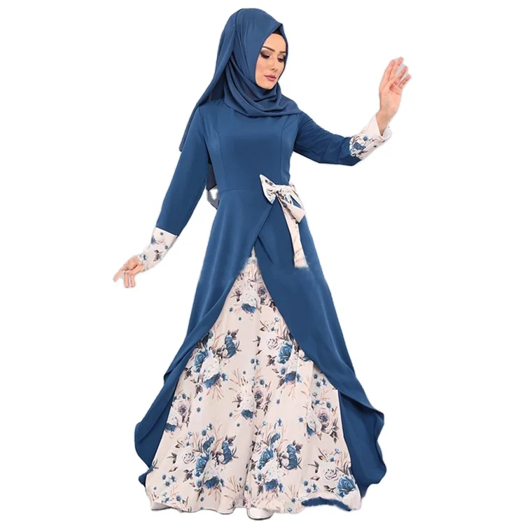 

2021 Long Sleeve Maxi Abaya Dress Muslim Style Fashionable Dress Islamic Clothing Abaya Gowns