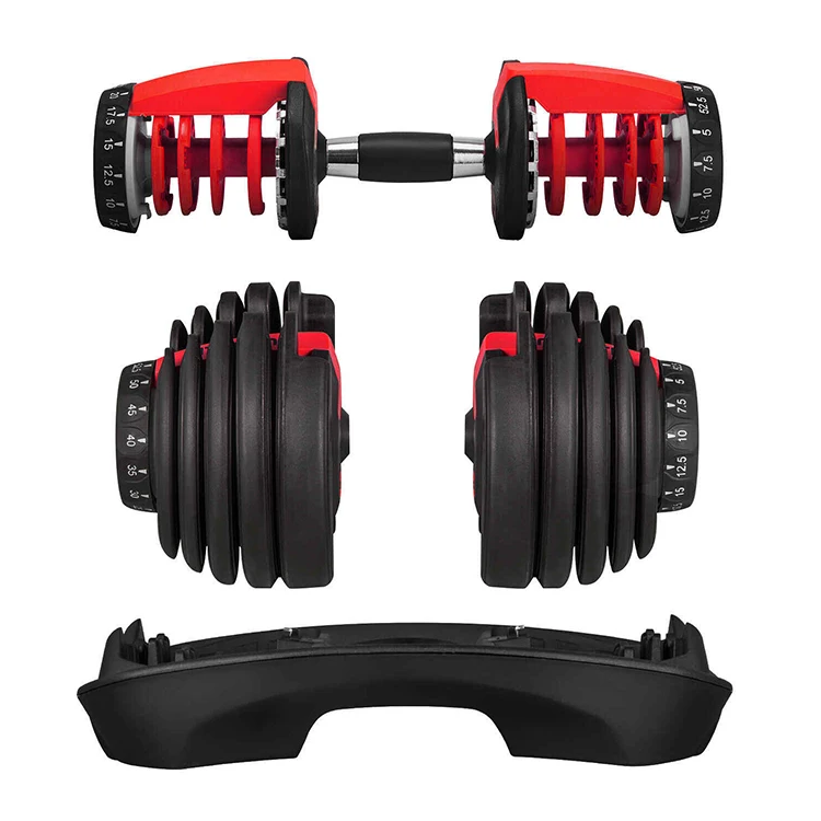 

Core fitness adjustable wide dumbbells wholesale buy online strength training dial a weight small home, Balck+red