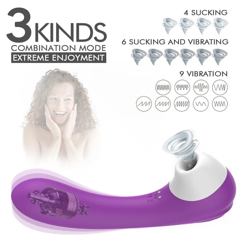2 In 1 G Spot Sex Toys for Woman Powerful dildo Vibrator Vibrator Clitoris Nipple Sucker Clit Sucker Clitoris Sucke adult toys