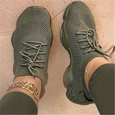 

2020 New Design Factory Delivery Women Casual Shoes Flat Breathable Running Sport Ladies Sneakers, As picture