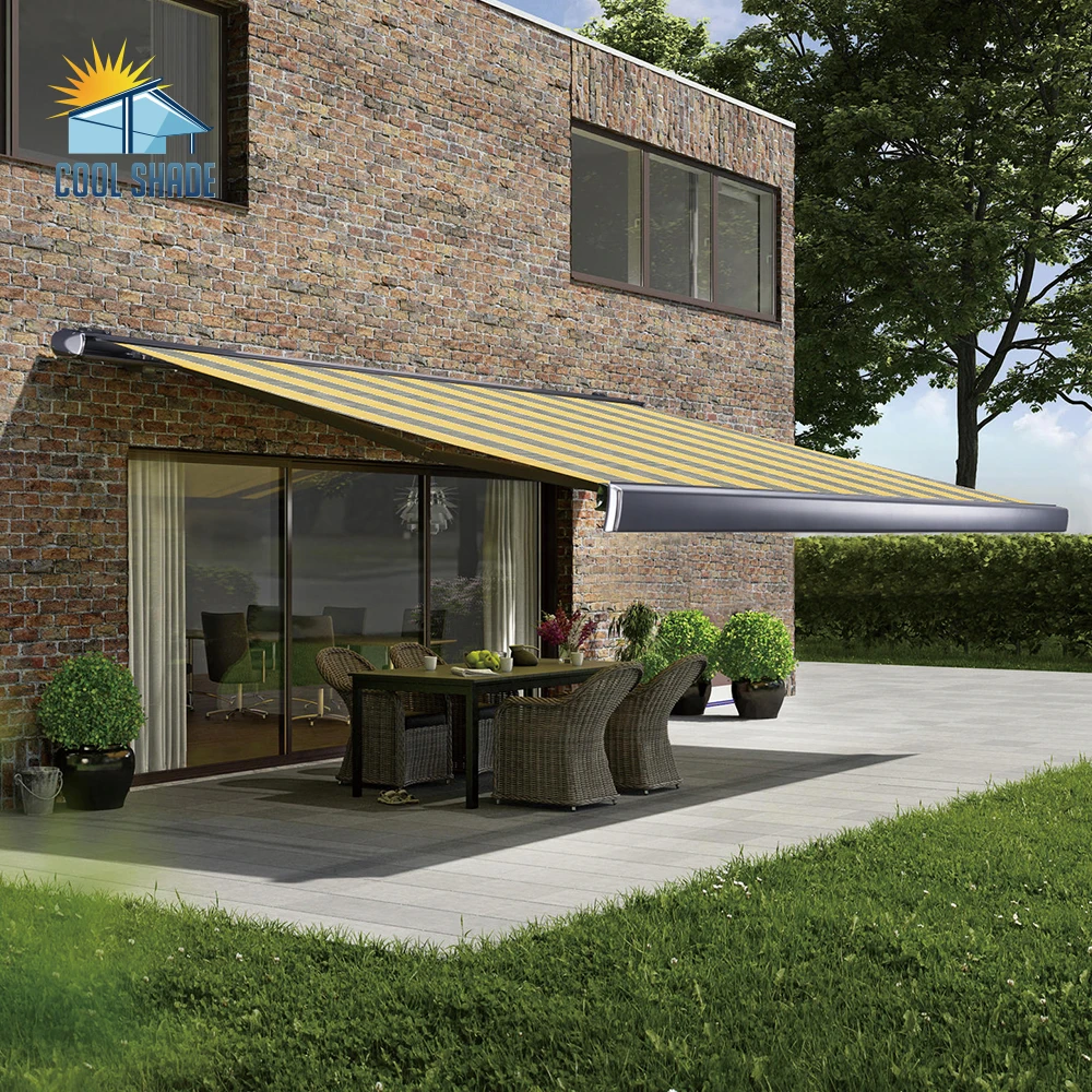 

Patio Luxury Electric Garden Cassette Motorised Motorized Awning Retractable