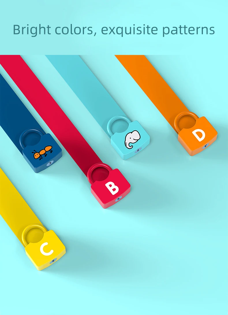 Children Montessori Alphabet Number Learning Locks toys alphanumeric unlock teaching aids educational toys for kids