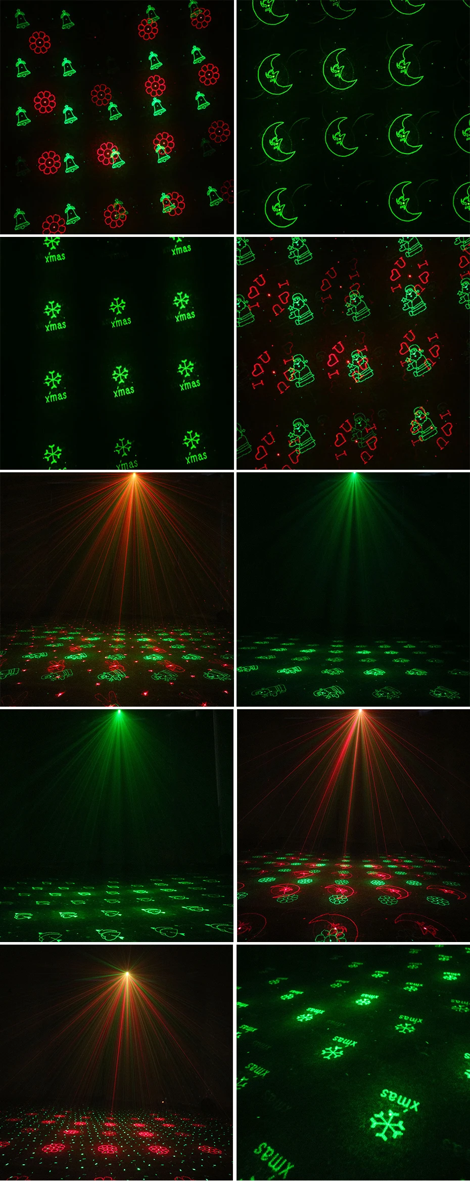 New Twinkling Elf Laser Projection Christmas Lights With Base Ground