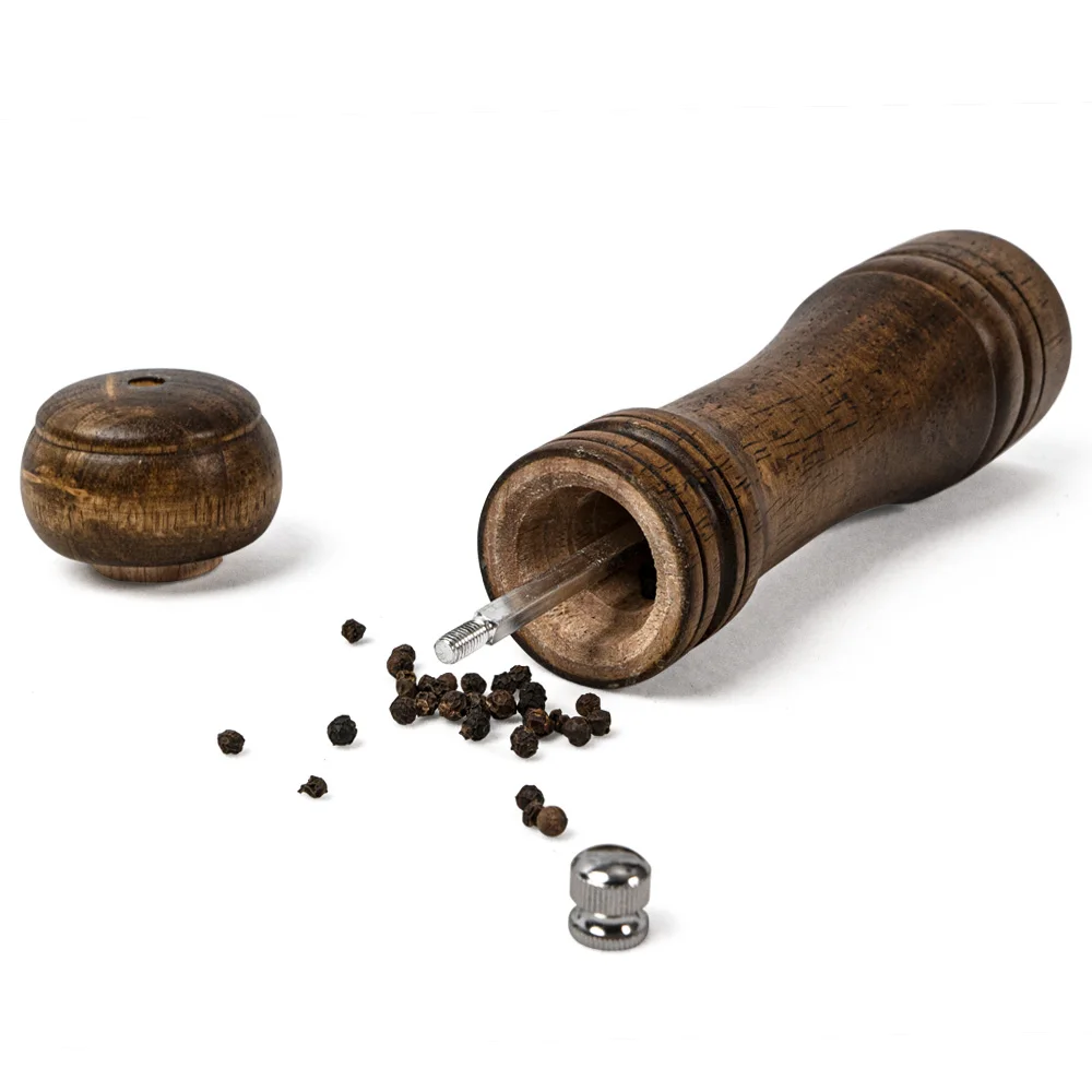 
Small mini manual wood salt and pepper grinder mill set 