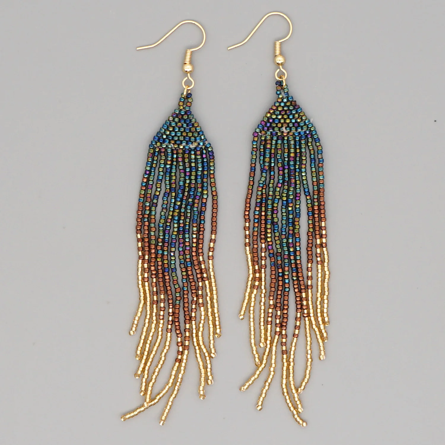 go2boho女士珠宝串珠耳环时尚流苏耳环2020日本miyuki珠子饰品新非洲