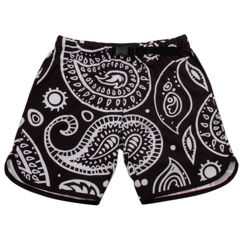 

Customize Men's Shorts Bandana Pattern Polyester Printed Fabric Casual Shorts, Customized colors