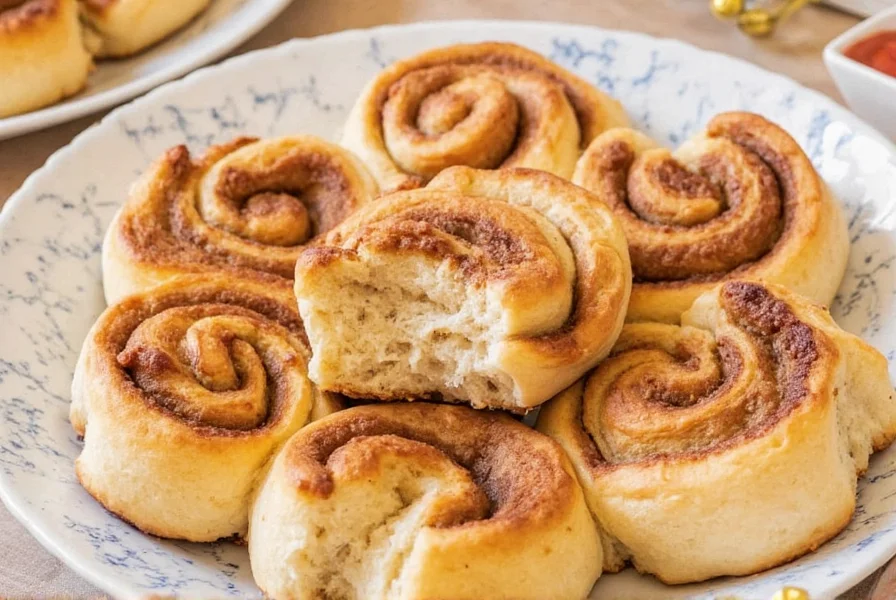 Step-by-step process of making yeast cinnamon rolls showing dough preparation and rolling
