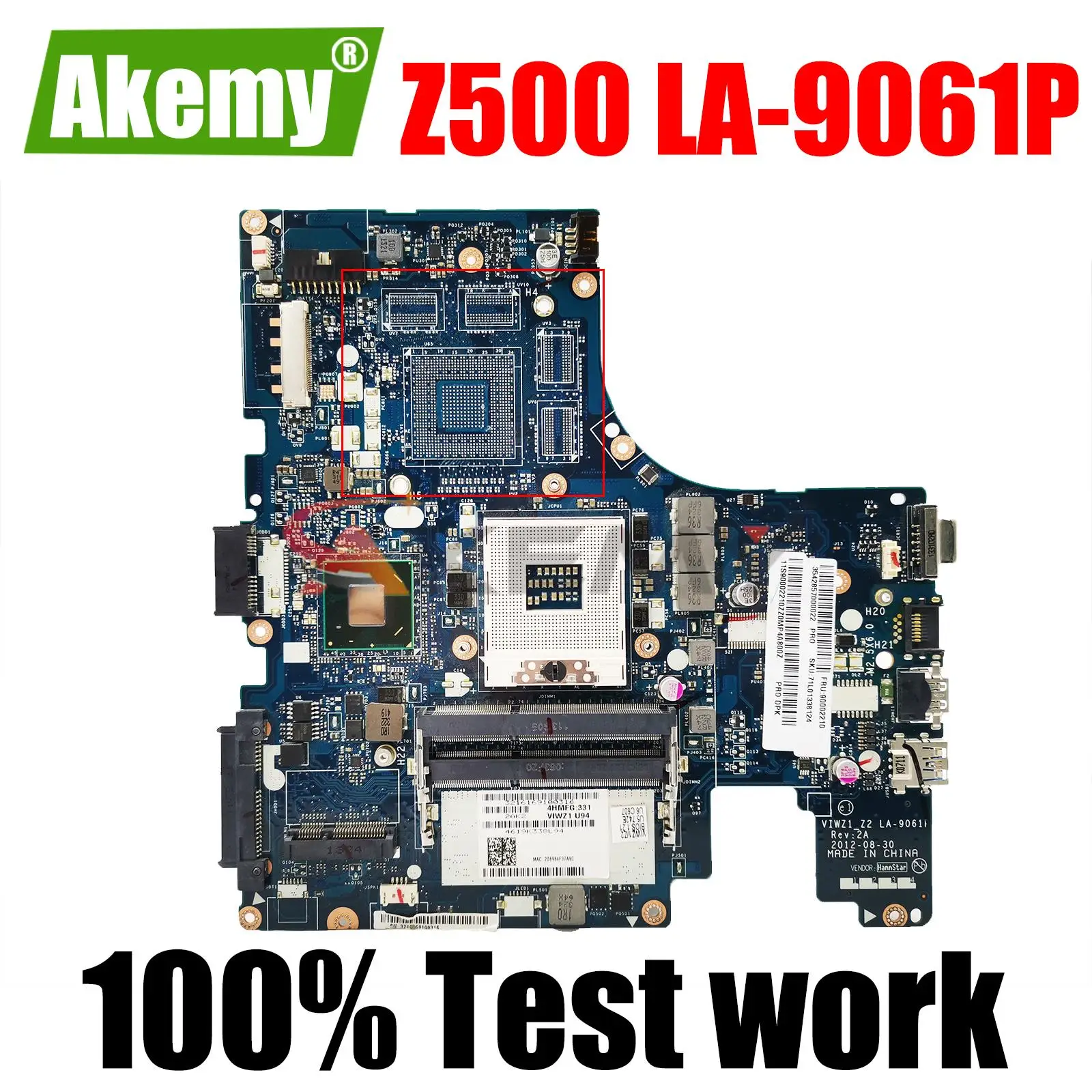

LA-9061P Laptop motherboard For LENOVO Ideapad Z500 15inch UMA Mainboard VIWZ1_Z2 LA-9061P SLJ8E