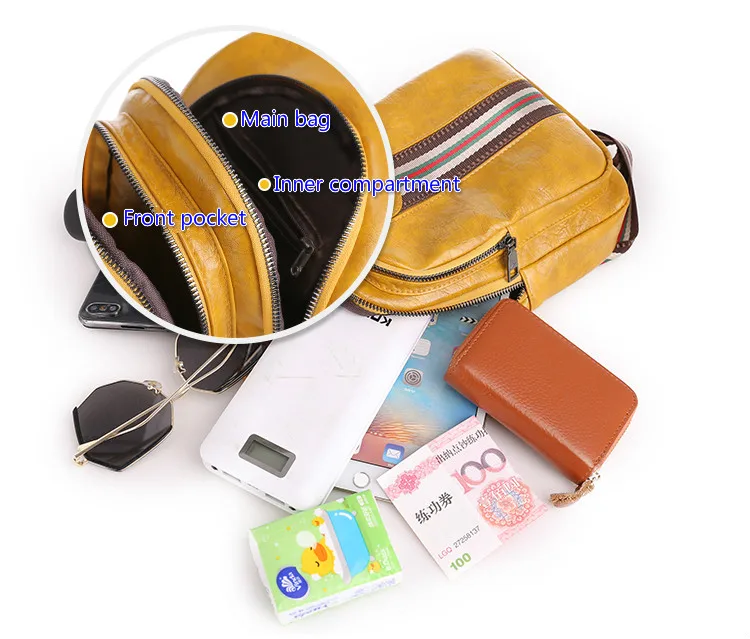 
Factory Direct Smart Crossbody Sling bag Man Messenger for Women PU Leather Shoulder Chest Bag 