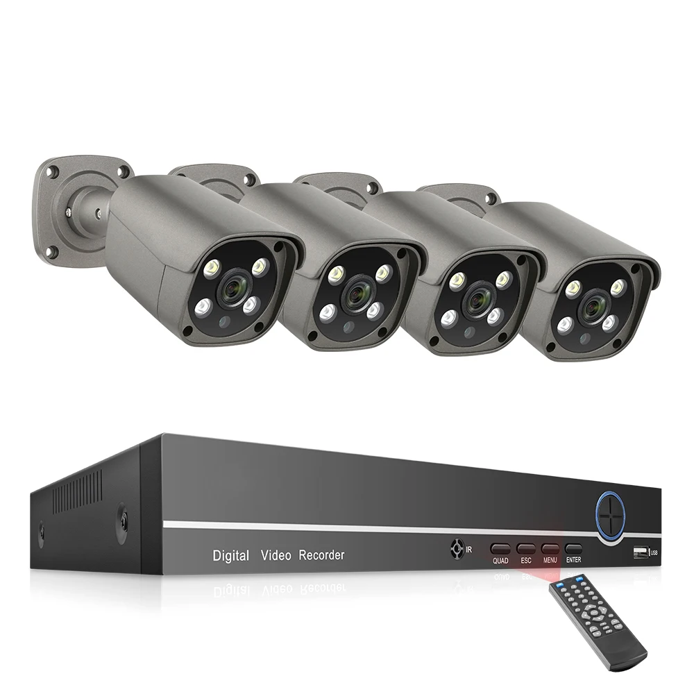 

4Ch POE NVR Kit 5MP Professional Video Surveillance 5MP CCTV Security Ip Camera System IP Bullet Camera Kit