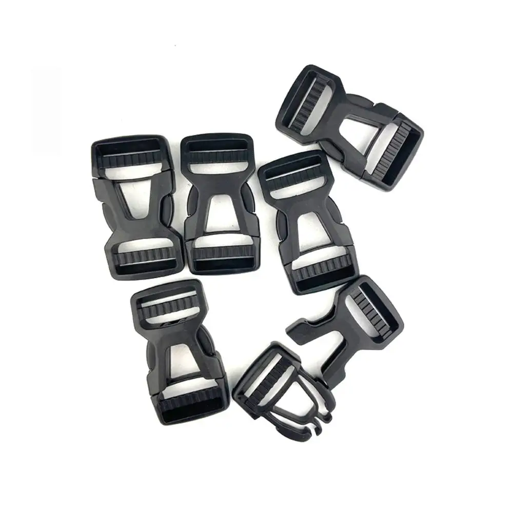

2020 new design side release backpack parts black custom color plastic dual adjustable buckle, Customized