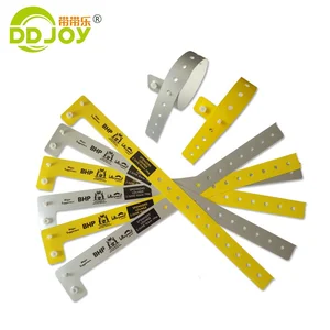 Publicity For Activities One time use Plastic Composite Paper Bracelet / Wristband Events Tickets 2