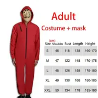 

Halloween costume movie La casa de papel Salvador dali adult for party cosplay costume