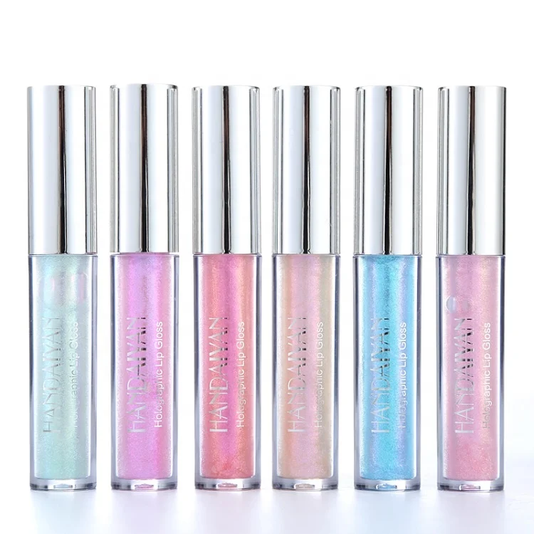 

Wholesale 2019 New Fashion Colors Cosmetics Pink Blue Holographic Mermaid Lip Gloss Vendor Lipgloss