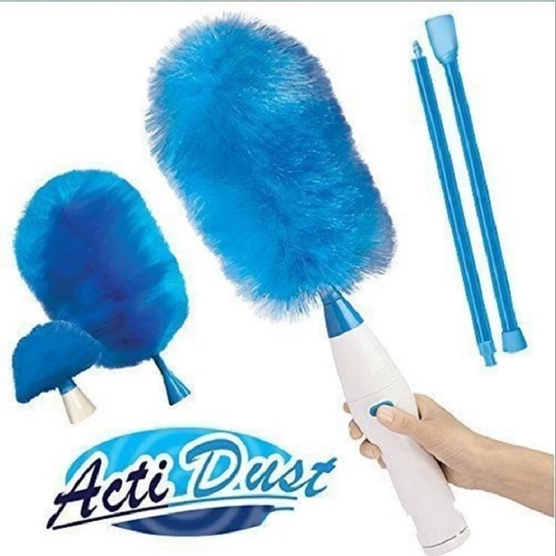 

A2898 Multifunction Home Full Automatic Clean Brush Car Static Cleaning Dust Dusters Electric Feather Duster, Blue white