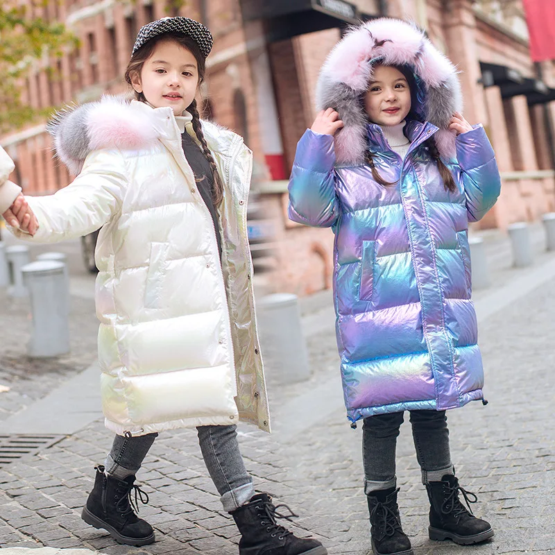 

New Warm Winter clothes children's Thicken Outerwear clothing parka kid coat snowsuit 5-14Y 80% White duck down Jacket for Girl
