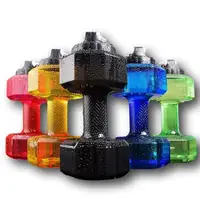 

2.2L water bottle weights Big Plastic Dumbbell Shape Sport Shaker Water Bottle With Handle