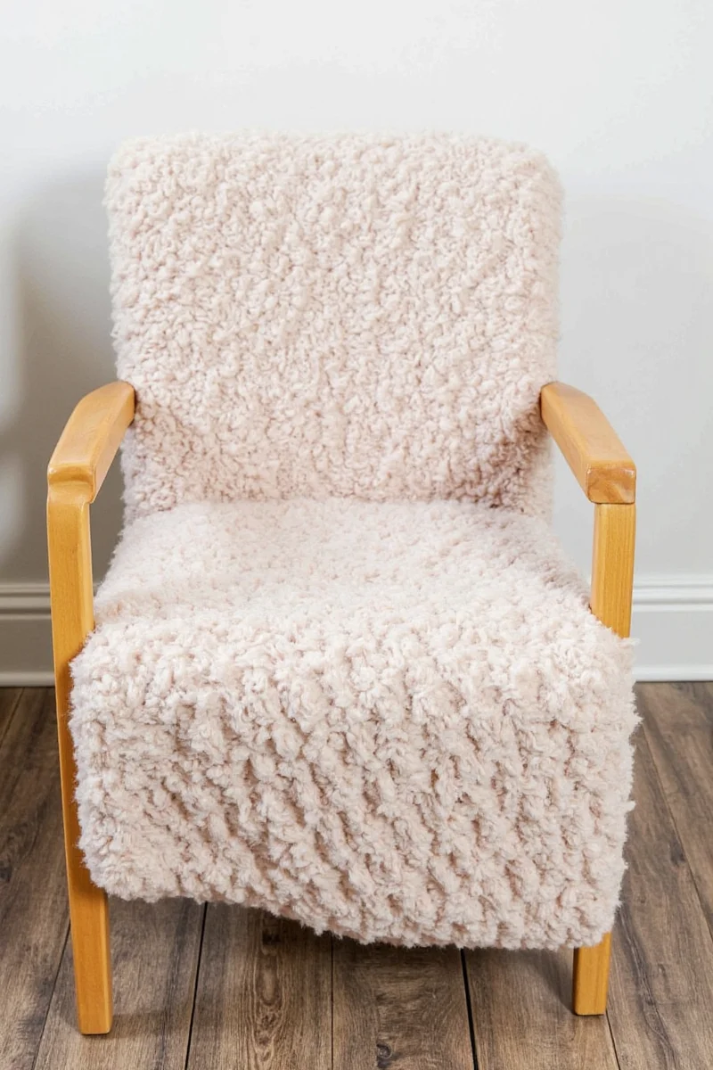 Various ways to fold and drape a chair blanket.