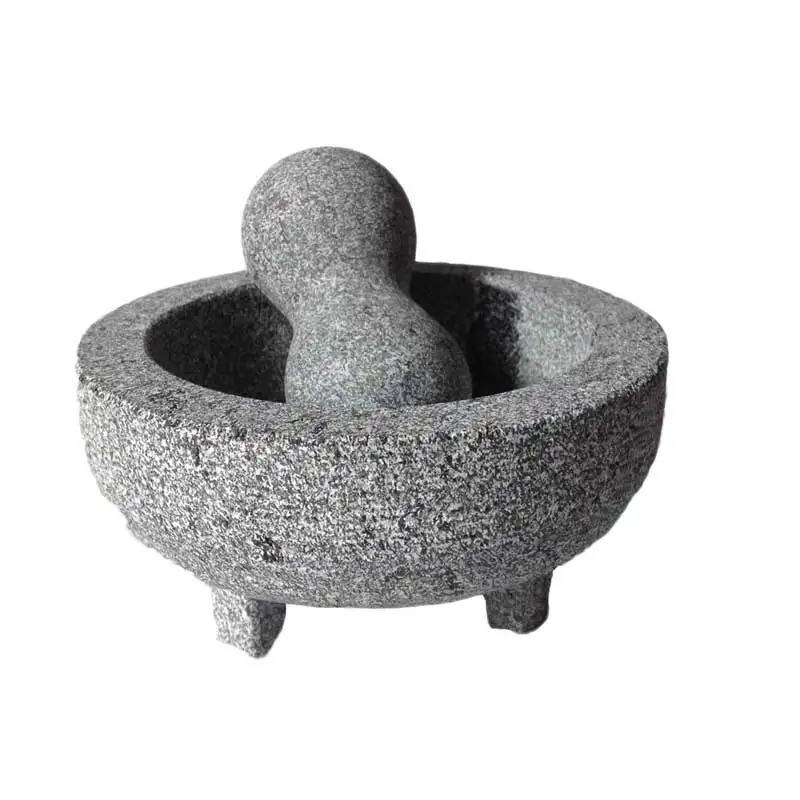 

6inch / 8inch molcajete stone mortar and pestle herb and spice tools garlic pepper grinder granite mortar mexico