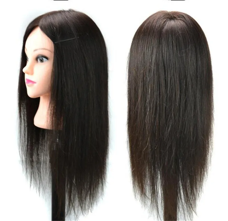 

100% Human Hair Mannequin Head For Learner Hairdressers Practice Female Mannequin Head For Hairstyles