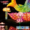 Festival outdoor decorative oriental lights flower fabric lantern