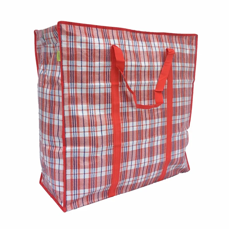 

Clothing Storage Bags PP Woven Laminated Checker Bag, Red,blue