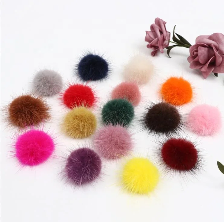 
China factory Wholesale Colorful 2.5cm 3cm 4cm 5cm 6cm faux mink fur ball mini faux fur pom poms 