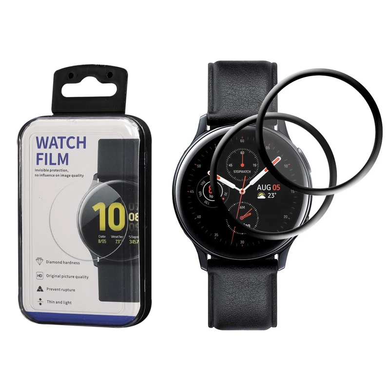 

Watch Screen Protector Anti-Scratch Resistant Full Coverage Bubble-Free High Definition Clear 2-Pack For Samsung Galaxy Active 2