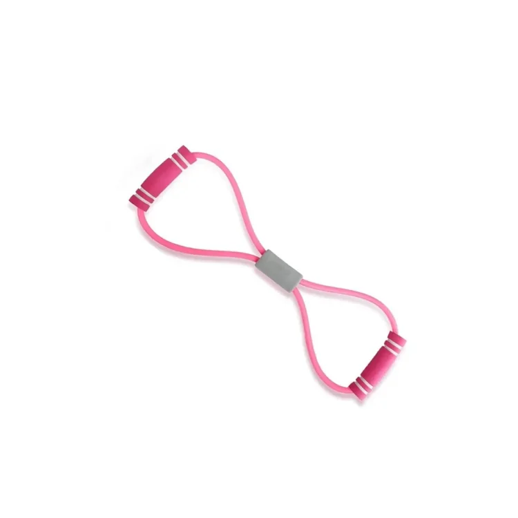 

Hot sale nice price Tension Training Fitness Belt Exercise Colored Eco-friendly 8 shape pull rope, Pink, blue, purple
