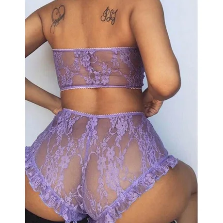 

Wholesale high quality lingerie sexy hot transparent lace womens sexy lingerie 2 piece set, Customizes color