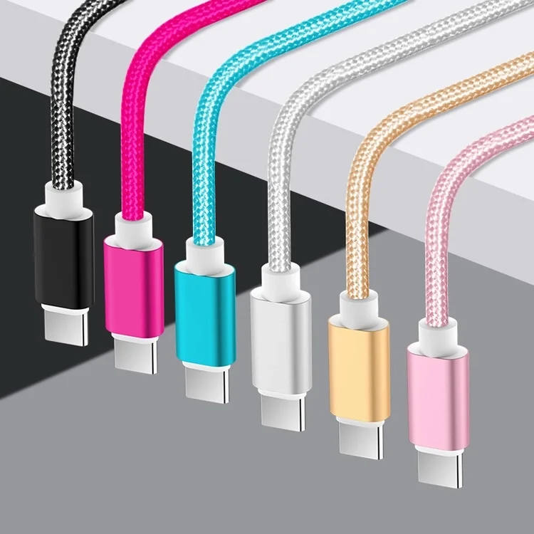 

Fast Charging USB Cable Type-C 3ft 6ft 10ft Cord C Type Cable for Mobile Phone Quick Charging, Black, white, gold, pink etc