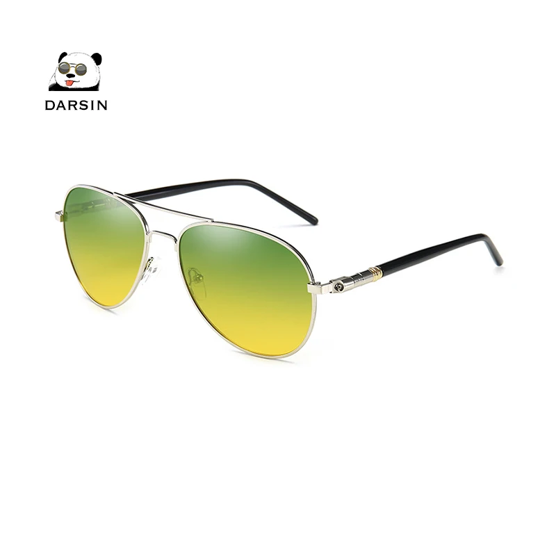 

DARSIN Eyewear 2021 Day and Night Driving Vision Flat Top Gafas De Sol Aviato Polarized Men Sport Shades Sunglasses