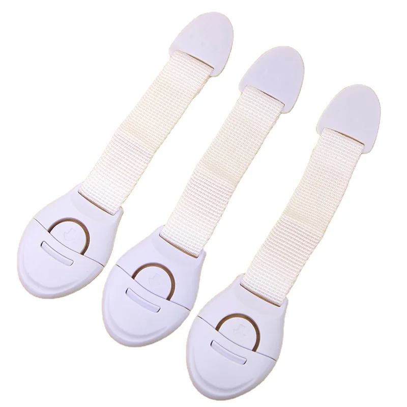 

M117 Multi-function White Fabric Baby Safety Product Wardrobe Door Drawer Toilet Refrigerator Ribbon Baby Kids Child Safety Lock