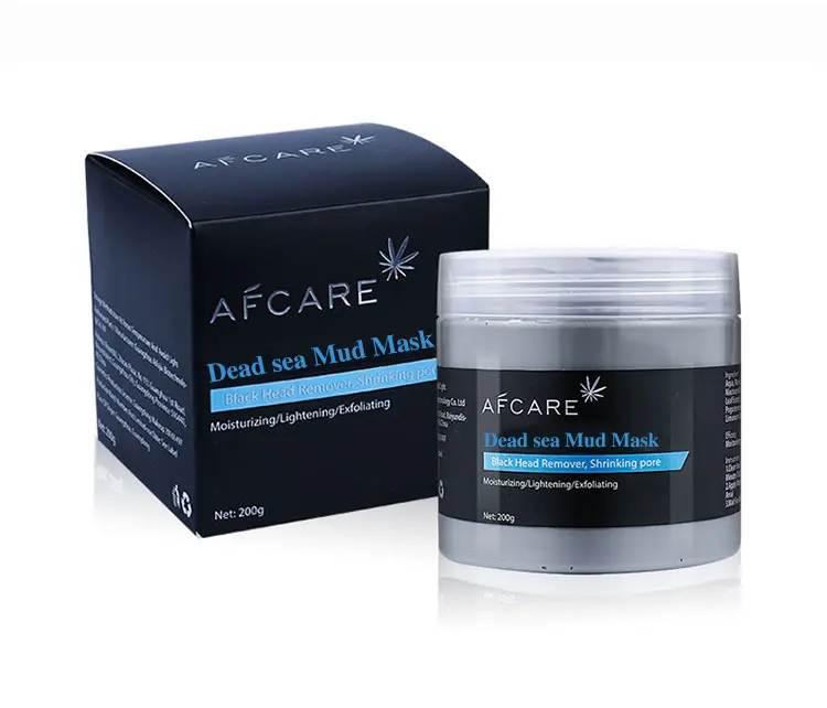 

private label OEM custom Dead sea face mask deep clean pore Off Beauty Glitter whitening Facial mud Mask, Black