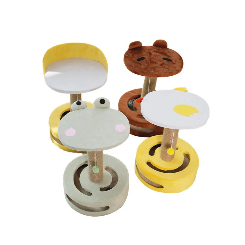 

Cute pet cat climbing frame high quality modern pet interactive toy small wall climbing frame scraper wooden cat tree house