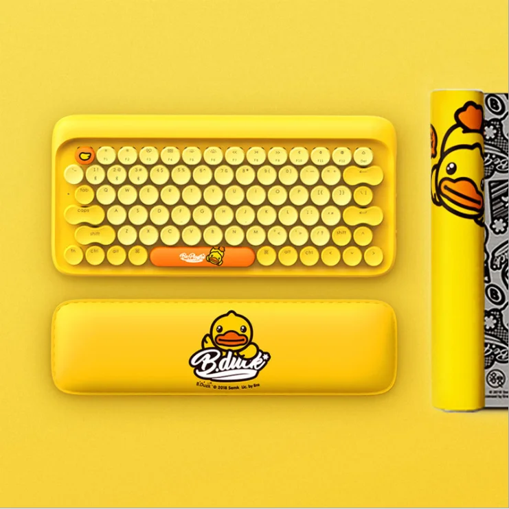 

Youpin Lofree Yellow B Duck DOT Retro BT Wireless Mechanical Keyboard Mouse Calculator Mechanical Keyboard With Mouse Pad