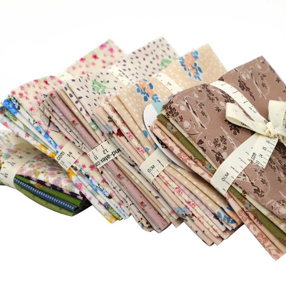 

Wholesale liberty cotton printed 5pcs fat quarter fabric bundles with rose pink flower print fabric for quilting craft