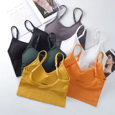 

F11182A Best selling Sexy strapless bra sport vest for women, White, yellow, gray, green, black, orange