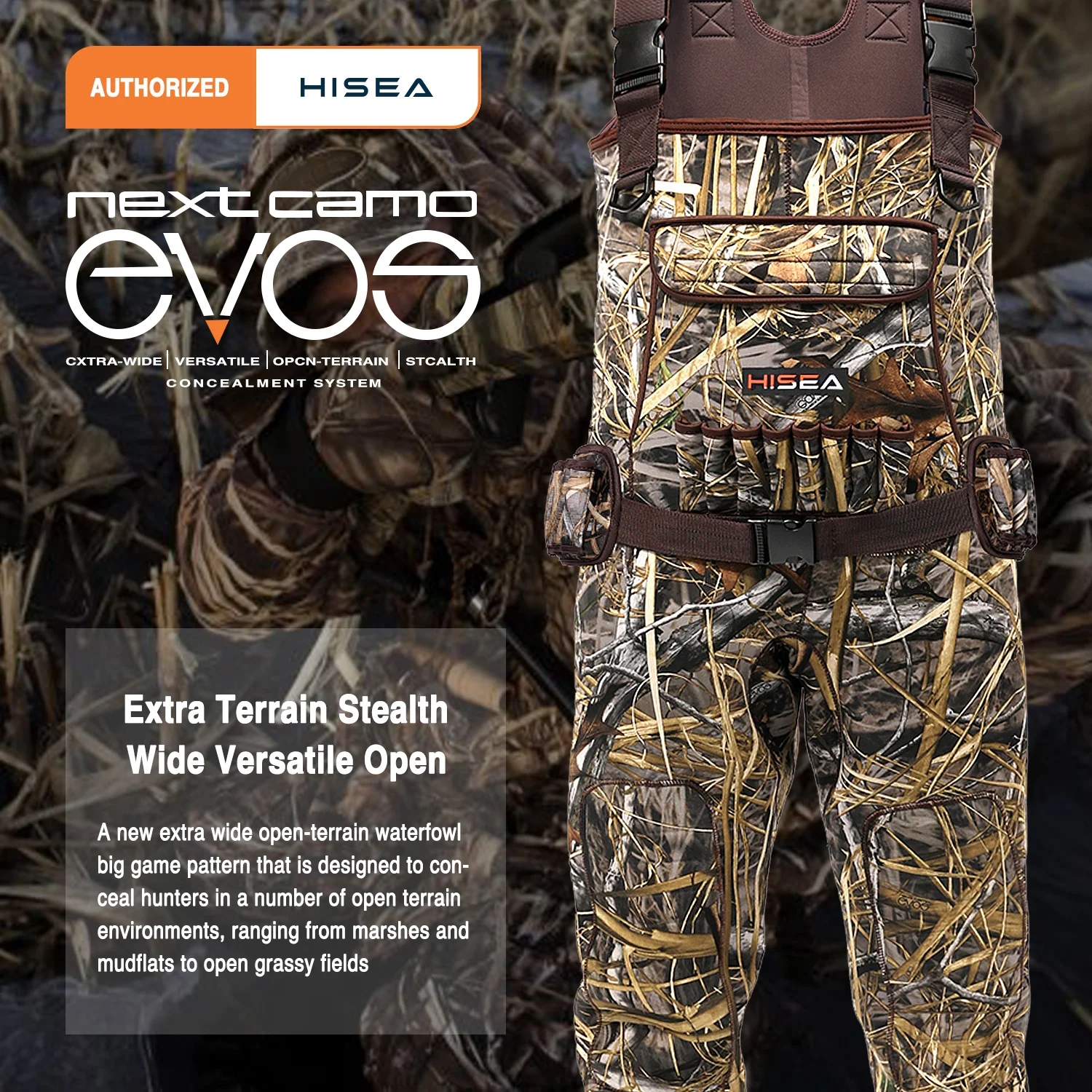 
Chest Waders Neoprene Duck Hunting Waders for Men with Boots Camo Fishing Wader Bootfoot Cleated Waterproof Breathable Insulated 