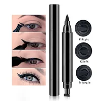 

2 Types Black Liquid Eyeliner Stamp Marker Pencil Waterproof Stamp Double-ended Eye Liner Pen