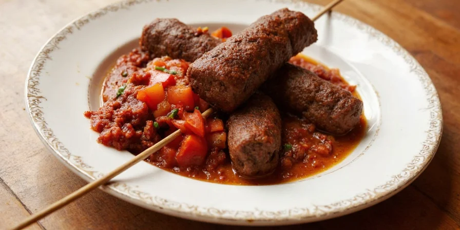 Kofte being grilled outdoors